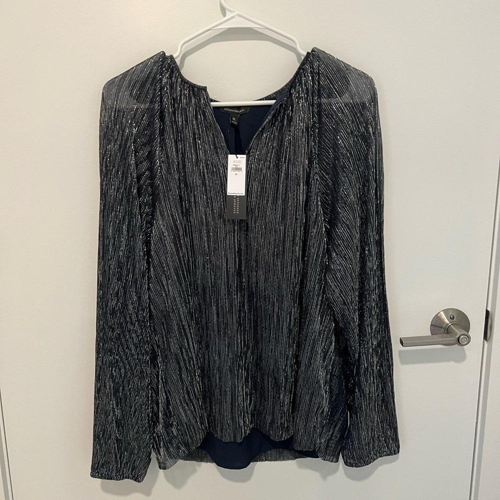 Banana Republic Shimmer Long Sleeve Top
